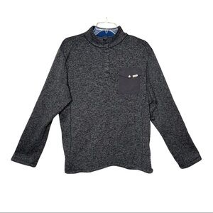 Woolrich Snap Button Pullover Knit Fleece Sweater
